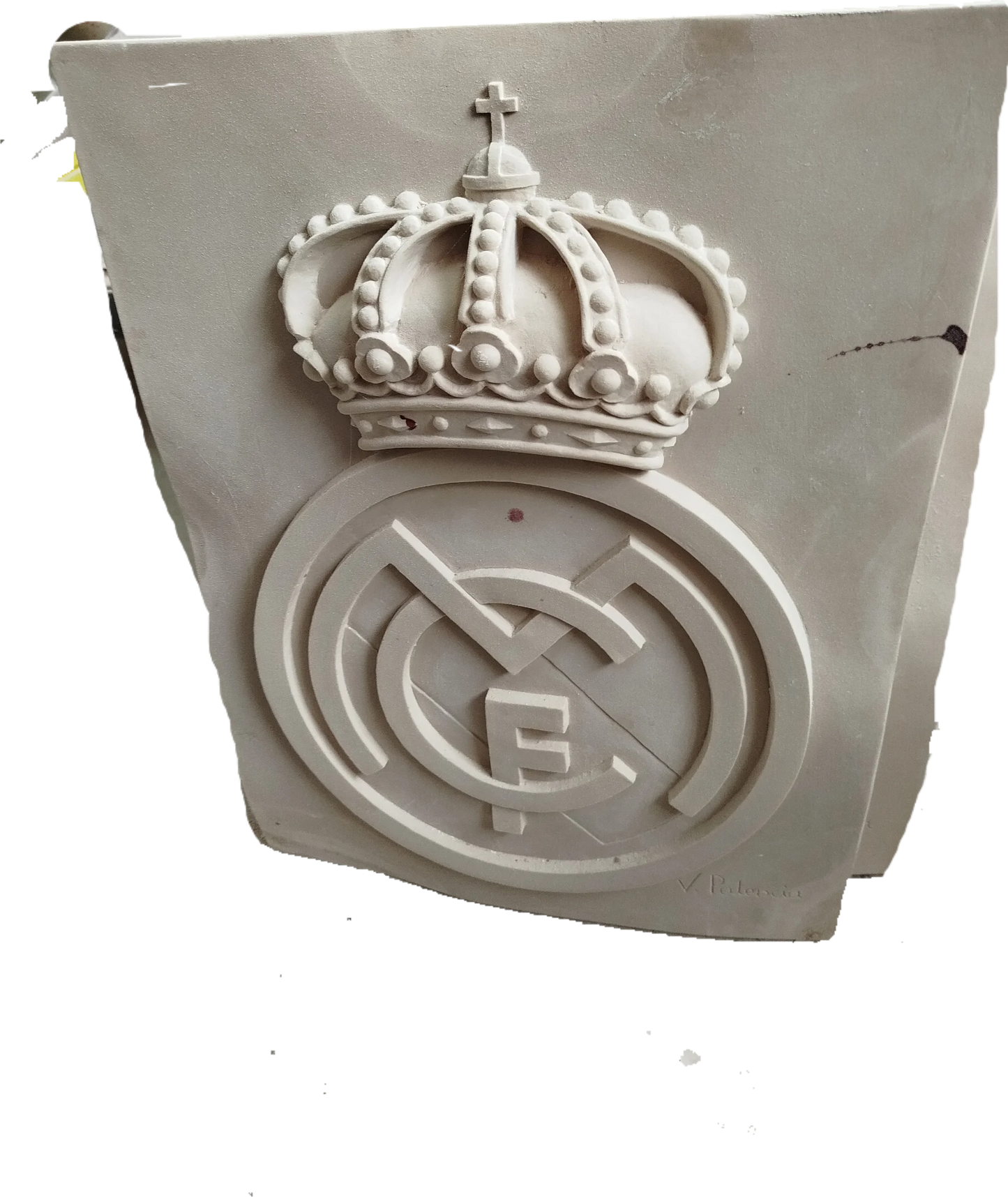 Escudo en marmol del Real Madrid