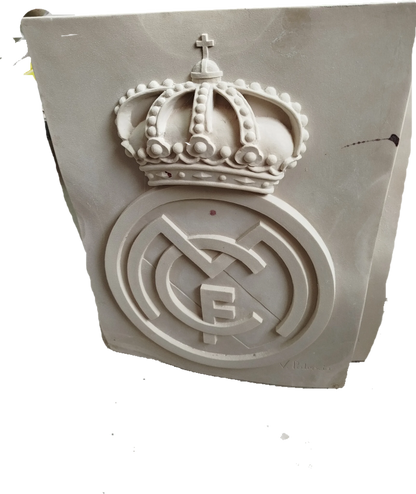 Escudo en marmol del Real Madrid