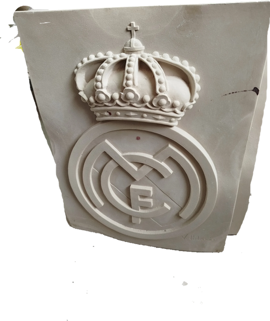 Escudo en marmol del Real Madrid