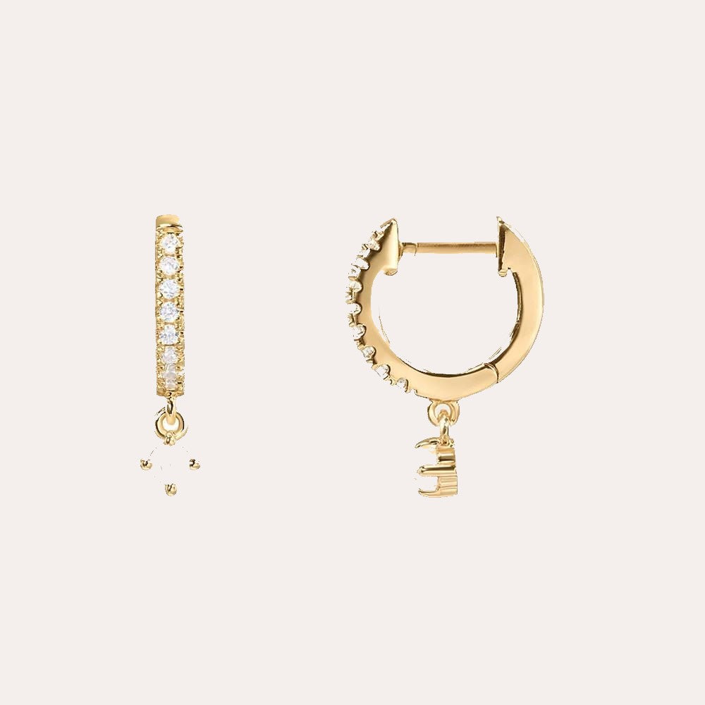 Huggies Zirconia Earrings