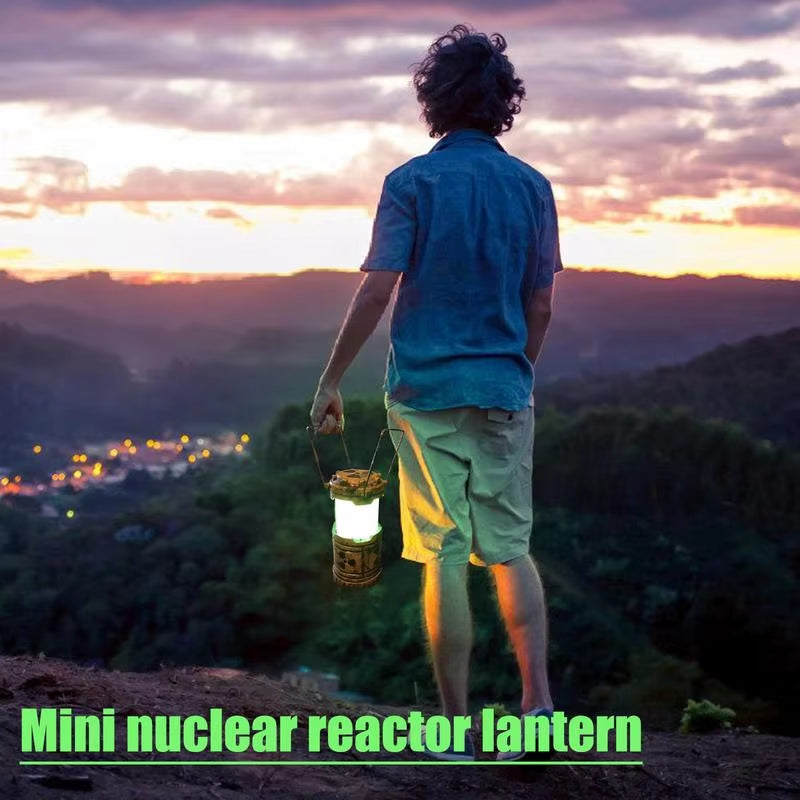 Nuclear Reactor Lantern Gift Mini Handheld Nuclear Reactor Lantern Toy Doomsday Nuclear Reaction Push Simulation Camping Lantern