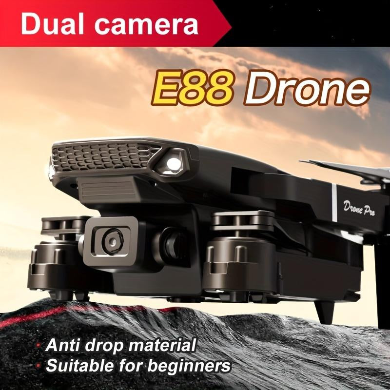 E88 Drone Equipped with Dual Cameras, Mobile Application Control, Indoor Flying, Halloween/Christmas/New Year Gifts